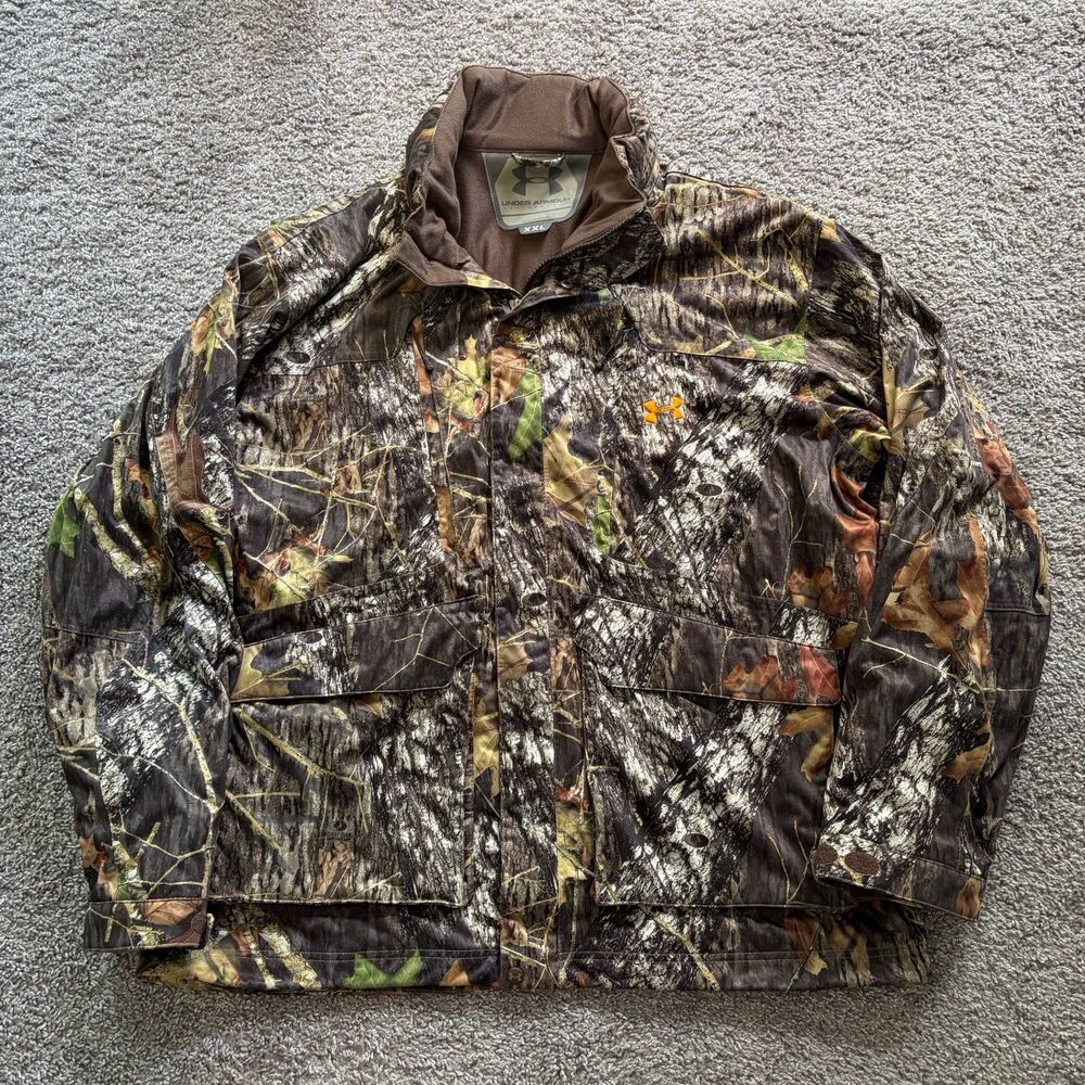 Under Armour Mossy Oak RealTree Hunting Jacket Hooded Lined Men’s 2XL